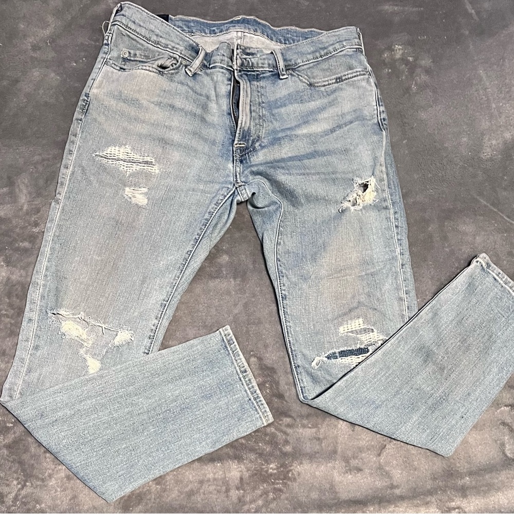 A&F Distressed Jeans